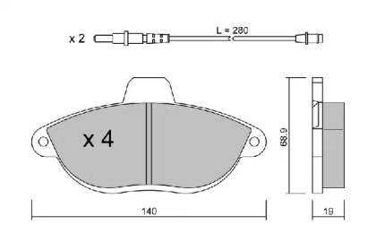 Комплект тормозных колодок (AISIN: BPFI-1012)